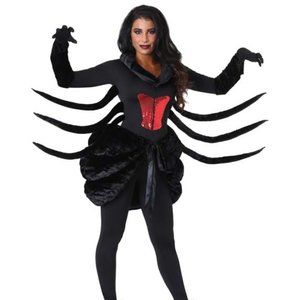 HALLOWEEN Women's Black Widow Spider Costume X-SMALL